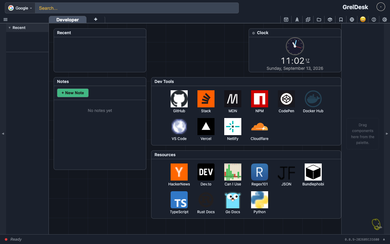 Developer tab