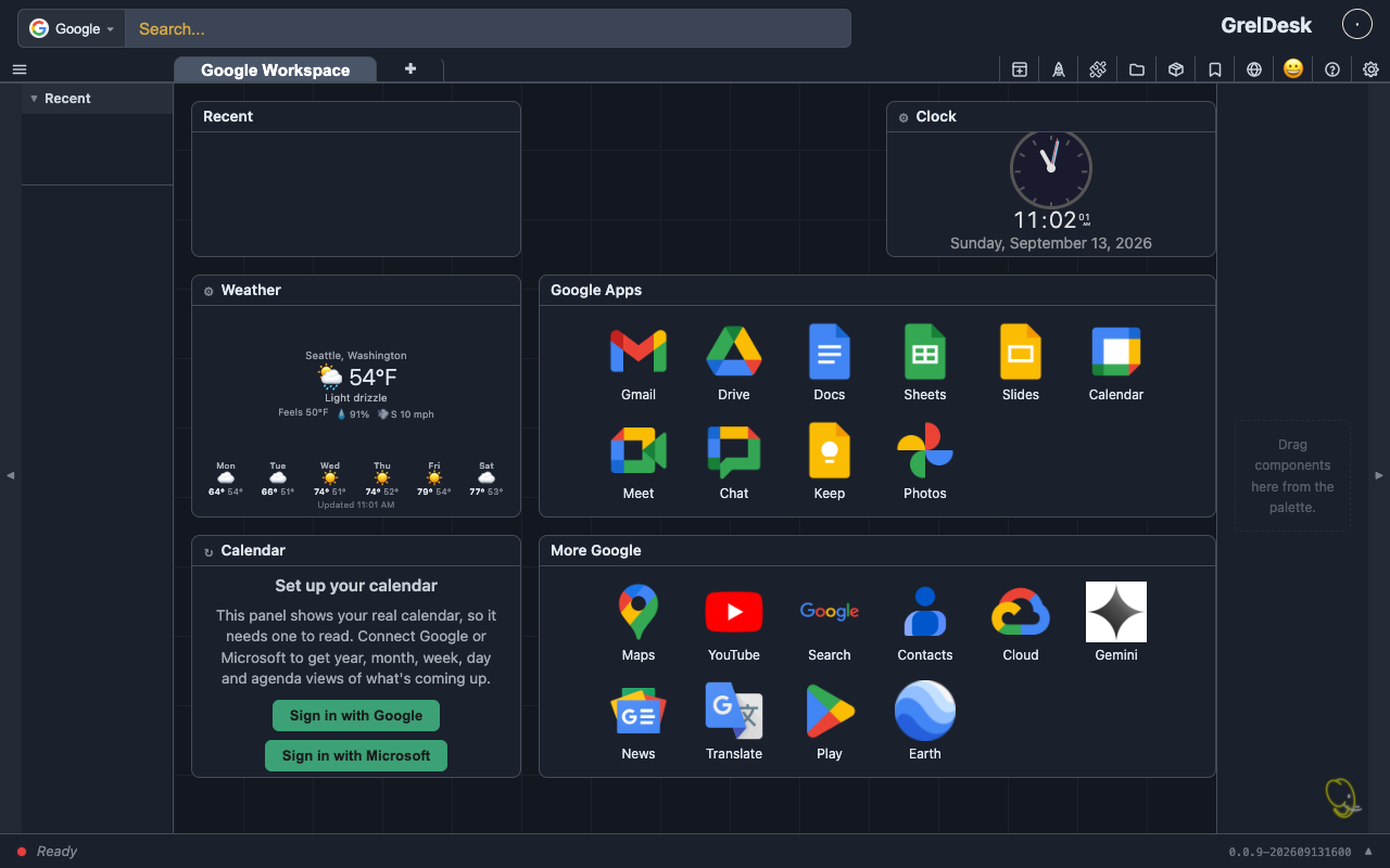 Google Workspace tab