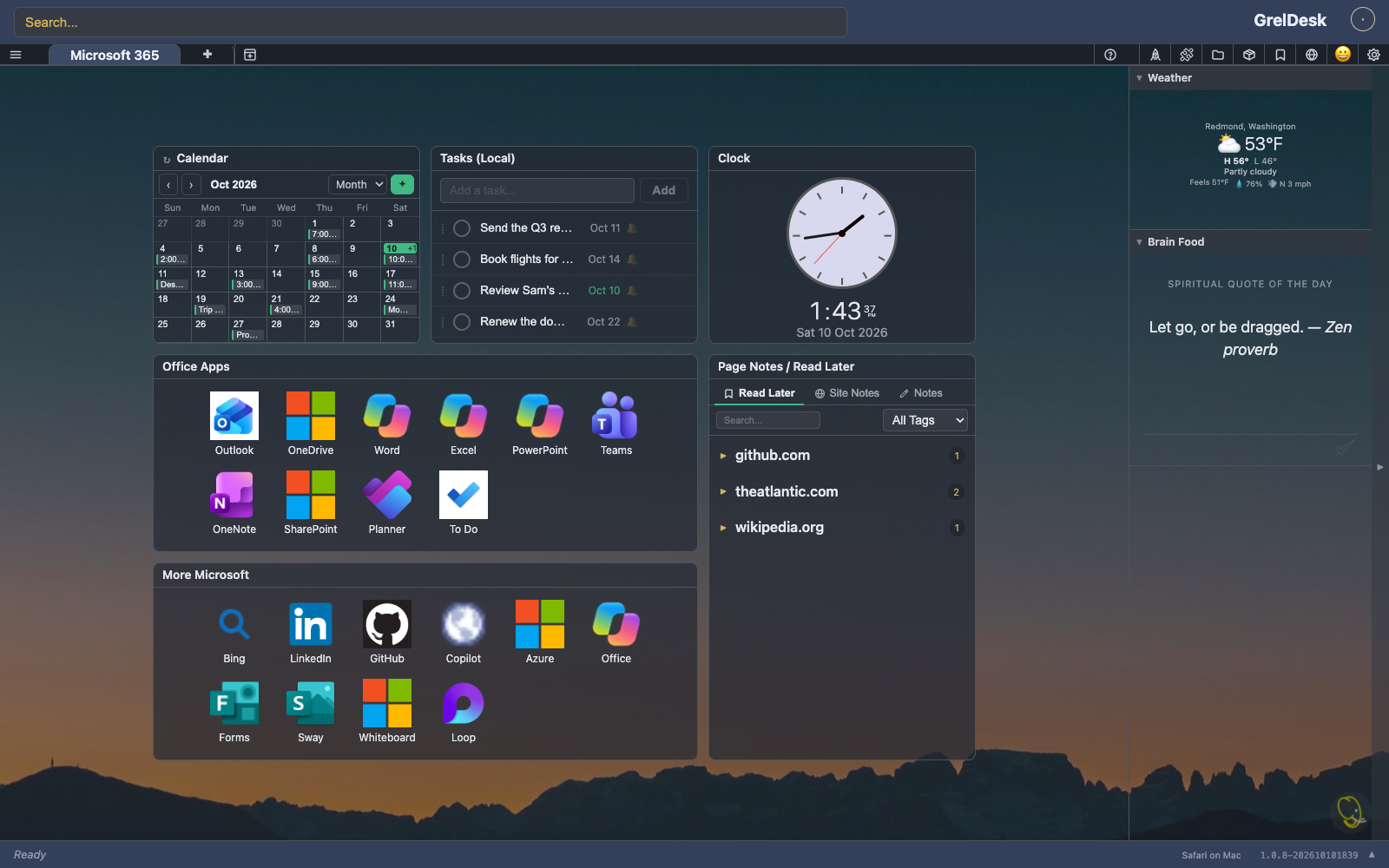 Microsoft 365 tab