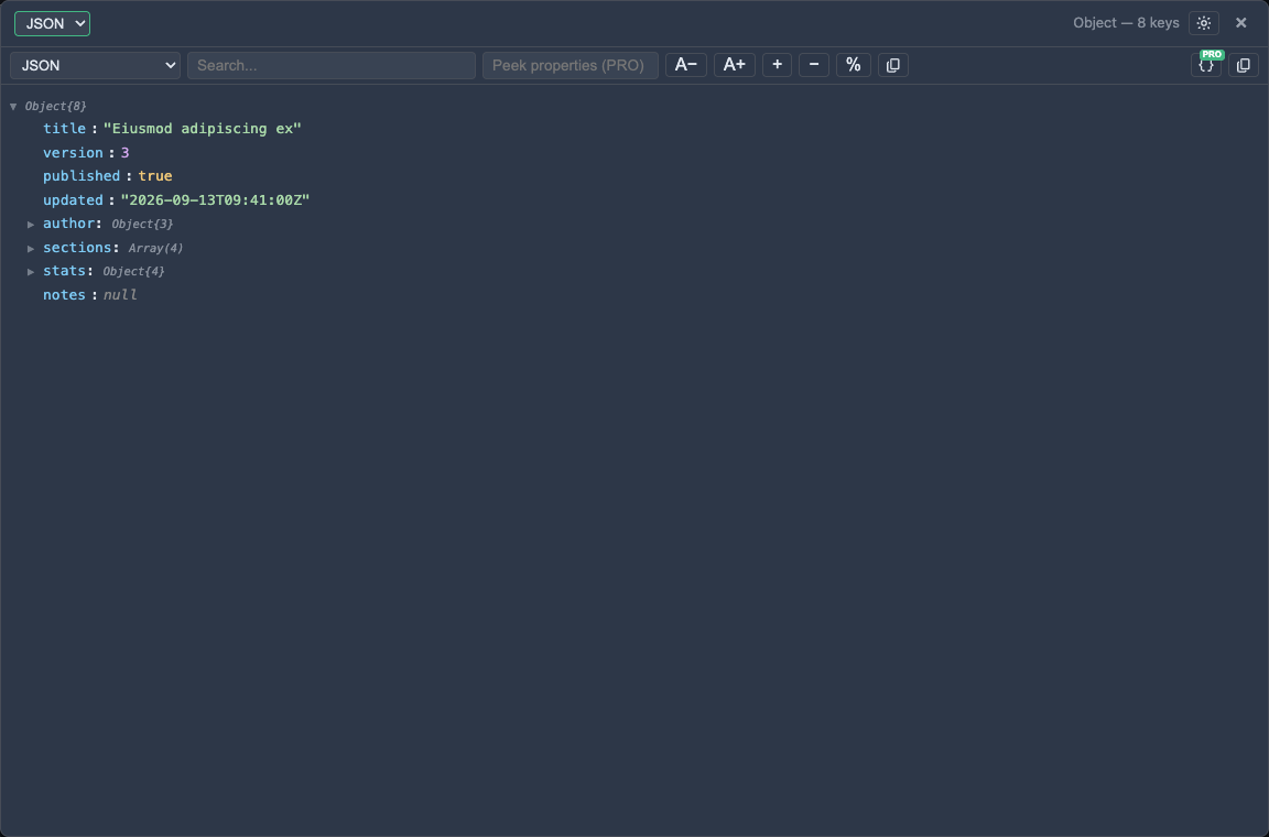 JSON viewer