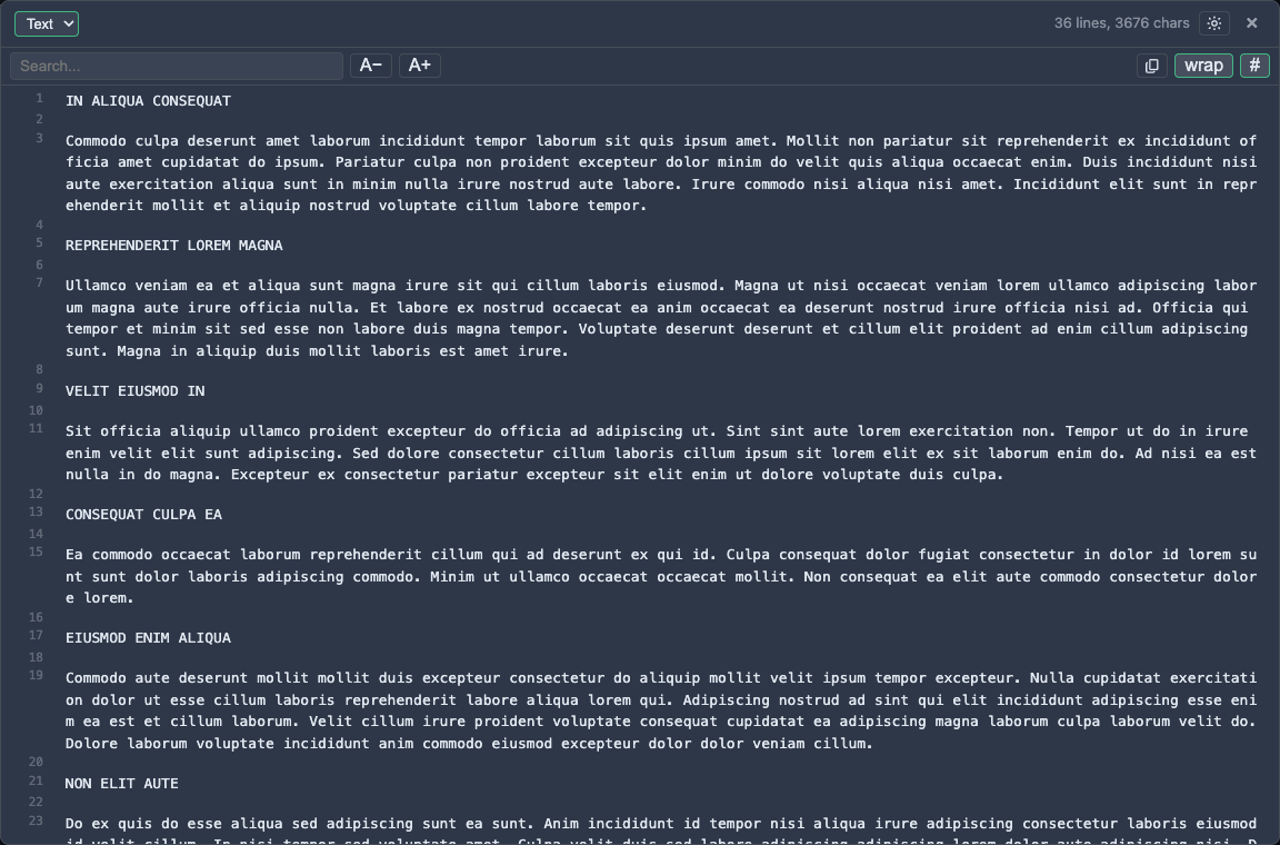 Text & Code viewer